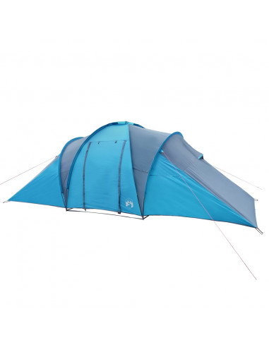 Tenda da Campeggio a Cupola per 4 Persone Blu Impermeabile