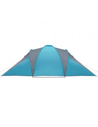 Tenda da Campeggio a Cupola per 4 Persone Blu Impermeabile