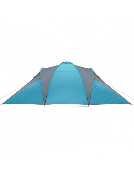 Tenda da Campeggio a Cupola per 4 Persone Blu Impermeabile