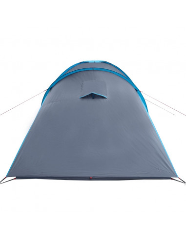 Tenda da Campeggio a Cupola per 4 Persone Blu Impermeabile