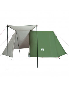 Tenda da Campeggio per 3 Persone Verde Impermeabile 2