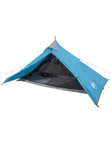 Tenda da Campeggio Tipi per 1 Persona Blu Impermeabile