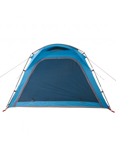 Tenda Campeggio 4 Persone Blu Rilascio Rapido Impermeabile