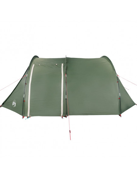 Tenda da Campeggio a Tunnel per 4 Persone Verde Impermeabile