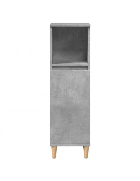Set Mobili da Bagno 3 pz Grigio Cemento in Legno Multistrato