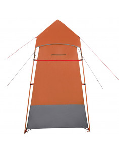 Tenda per Toilette Grigio e Arancione Impermeabile 2