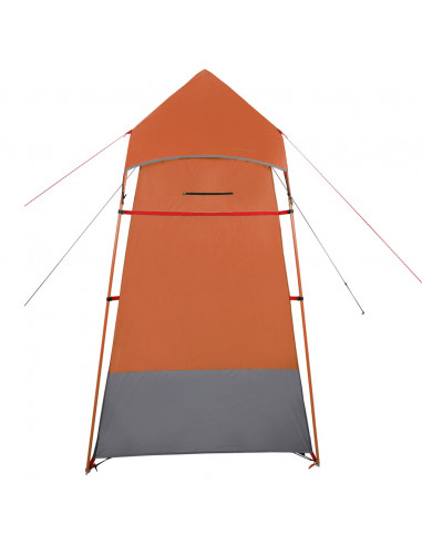 Tenda per Toilette Grigio e Arancione Impermeabile