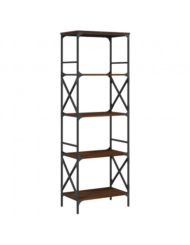 Libreria Rovere Marrone 5 Ripiani 59x35x171cm Legno Multistrato