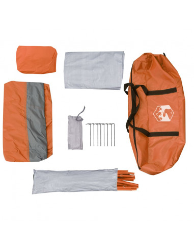 Tenda per Toilette Grigio e Arancione Impermeabile