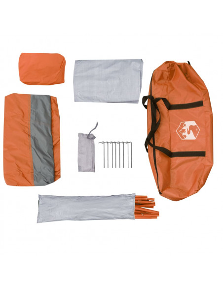 Tenda per Toilette Grigio e Arancione Impermeabile