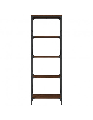Libreria Rovere Marrone 5 Ripiani 59x35x171cm Legno Multistrato