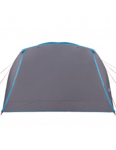 Tenda da Campeggio con Portico per 4 Persone Blu Impermeabile 2