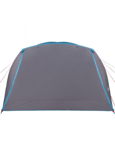 Tenda da Campeggio con Portico per 4 Persone Blu Impermeabile