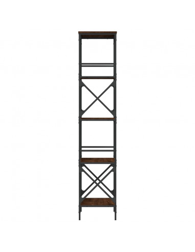 Libreria Rovere Marrone 5 Ripiani 59x35x171cm Legno Multistrato