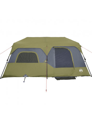 Tenda Campeggio 9 Persone Blu Rilascio Rapido Impermeabile