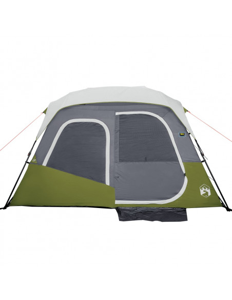 Tenda Famiglia con LED 6 Persone Blu Chiaro a Rilascio Rapido