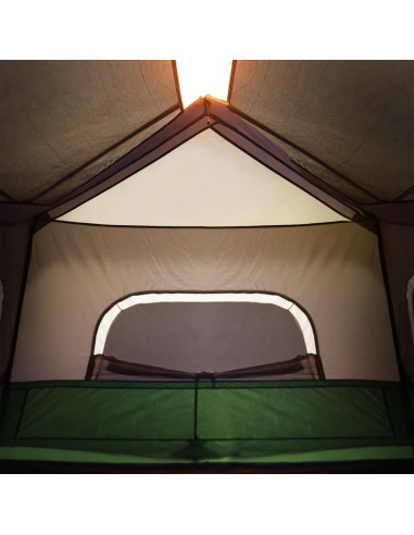 Tenda Famiglia con LED 6 Persone Blu Chiaro a Rilascio Rapido