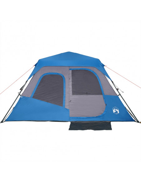 Tenda Campeggio 6 Persone Verde Rilascio Rapido Impermeabile