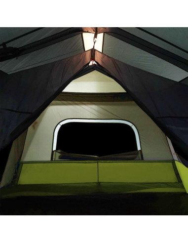 Tenda Famiglia con LED 10 Persone Blu Chiaro a Rilascio Rapido