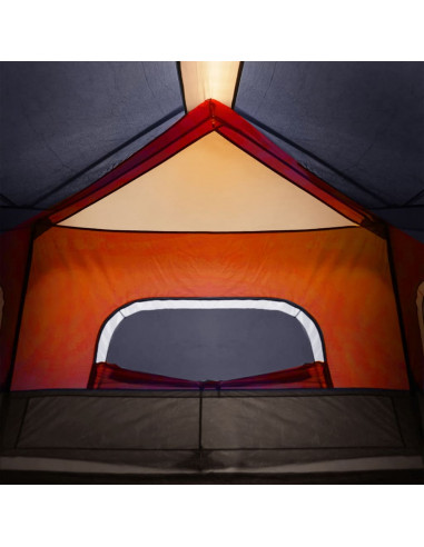 Tenda Famiglia LED 6 Persone Grigio/Arancione Rilascio Rapido