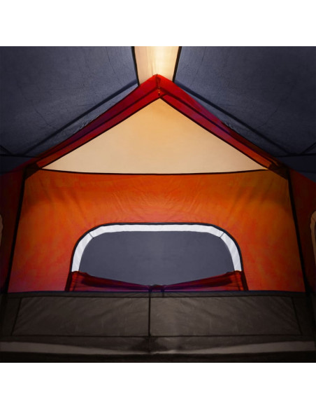 Tenda Famiglia LED 6 Persone Grigio/Arancione Rilascio Rapido