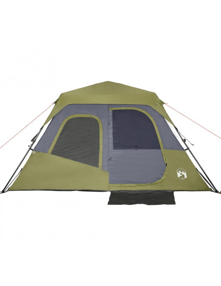 Tenda Campeggio 6 Persone Blu Rilascio Rapido Impermeabile