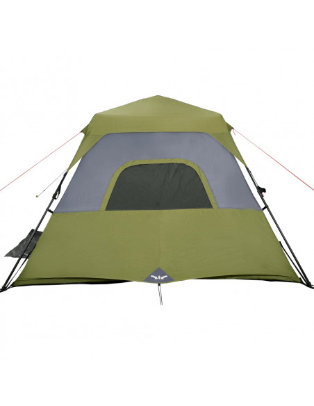 Tenda Campeggio 6 Persone Blu Rilascio Rapido Impermeabile