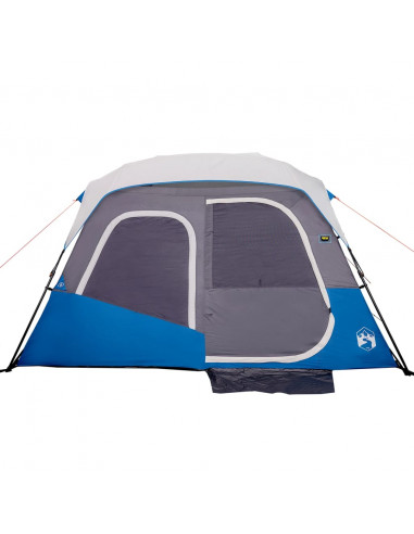 Tenda Famiglia con LED 6 Persone Verde Chiaro Rilascio Rapido