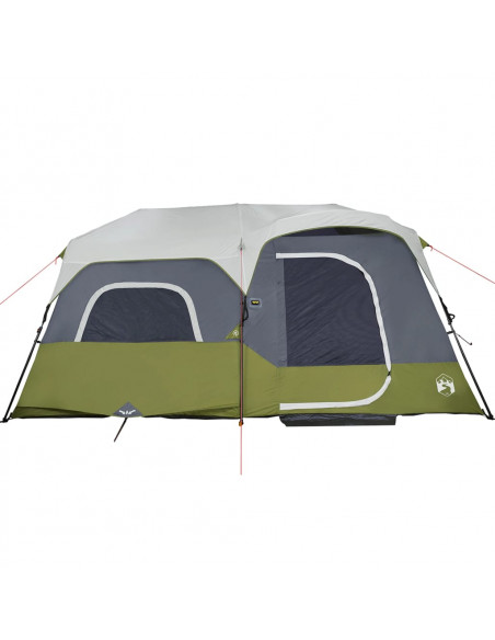 Tenda Famiglia con LED 9 Persone Blu Chiaro a Rilascio Rapido
