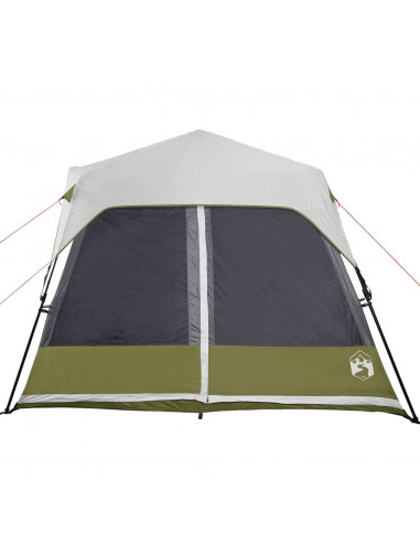 Tenda Famiglia con LED 9 Persone Blu Chiaro a Rilascio Rapido