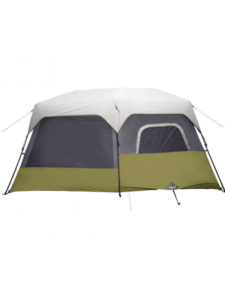 Tenda Famiglia con LED 9 Persone Blu Chiaro a Rilascio Rapido