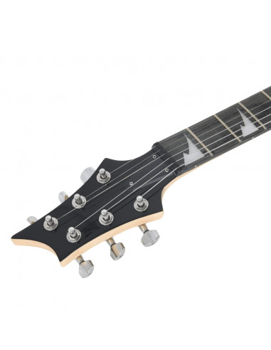 Chitarra Elettrica Principianti e Custodia Marrone Nera 4/4 39"