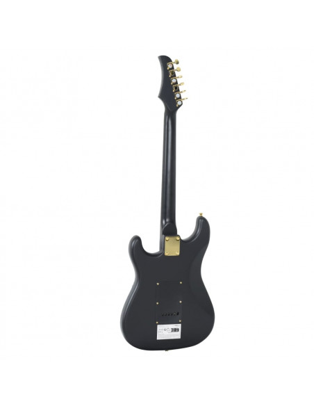 Chitarra Elettrica Principianti con Custodia Nera e Oro 4/4 39"
