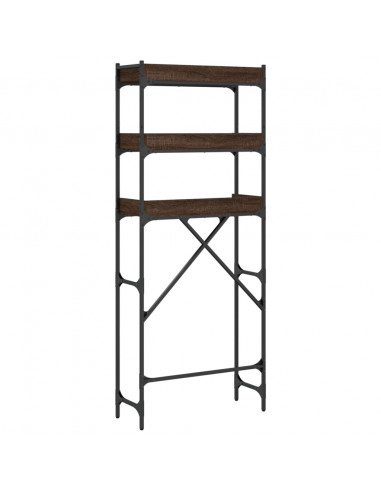 Scaffale per Lavatrice Rovere Marrone 67x25x163 cm Multistrato