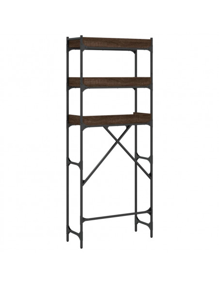 Scaffale per Lavatrice Rovere Marrone 67x25x163 cm Multistrato