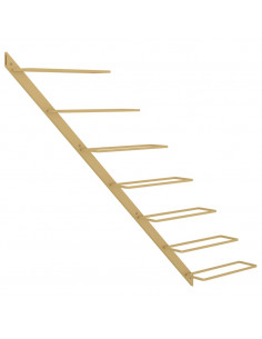 Portavini da Parete per 7 Bottiglie Metallo Dorato 2