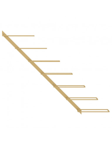 Portavini da Parete per 7 Bottiglie Metallo Dorato