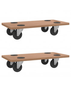 Pedane 2 pz Rettangolari in Legno Multistrato 2