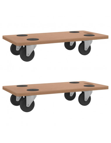 Pedane 2 pz Rettangolari in Legno Multistrato