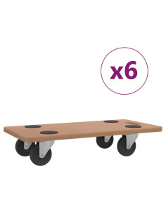 Pedane 6 pz Rettangolari in Legno Multistrato 2