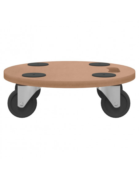 Pedane 2 pz Rotonde in Legno Multistrato