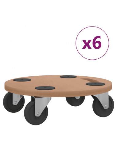 Pedane 6 pz Rotonde in Legno Multistrato