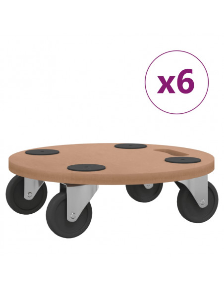 Pedane 6 pz Rotonde in Legno Multistrato