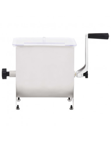 Impastatrice Carne Manuale e Coperchio Argento Acciaio Inox
