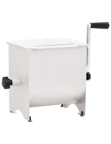 Impastatrice Carne Manuale e Coperchio Argento Acciaio Inox