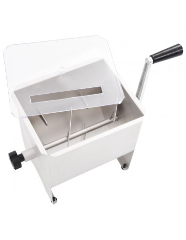 Impastatrice Carne Manuale e Coperchio Argento Acciaio Inox