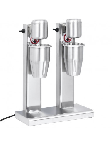 Frullatore per Milkshake con Tazza Doppia in Acciaio Inox 2 L