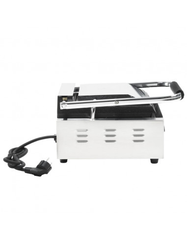 Griglia per Panini Scanalata in Acciaio Inox 1800W 31x30,5x20cm