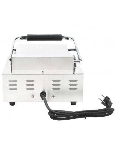 Griglia per Panini Scanalata in Acciaio Inox 1800W 31x30,5x20cm