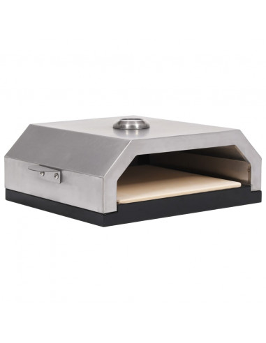 Forno Pizza con Piastra Ceramica per Barbecue a Gas e Carbone